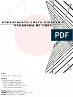 Presupuesto Costo Directo y Programa de Obra