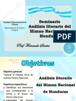 Seminario Análisis Literario Del Himno Nacional de Honduras Prof Fernando Santos