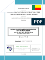 Evaluation de La Deconcentration Budgetaire Au Benin