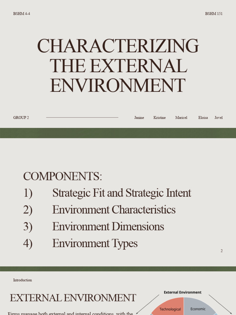 GROUP 2 - Characterizing The External Environment | PDF | Gross ...