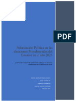 Polarización Política en Las Elecciones Presidenciales Del Ecuador en El Año 2023