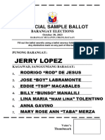 Sample Ballot