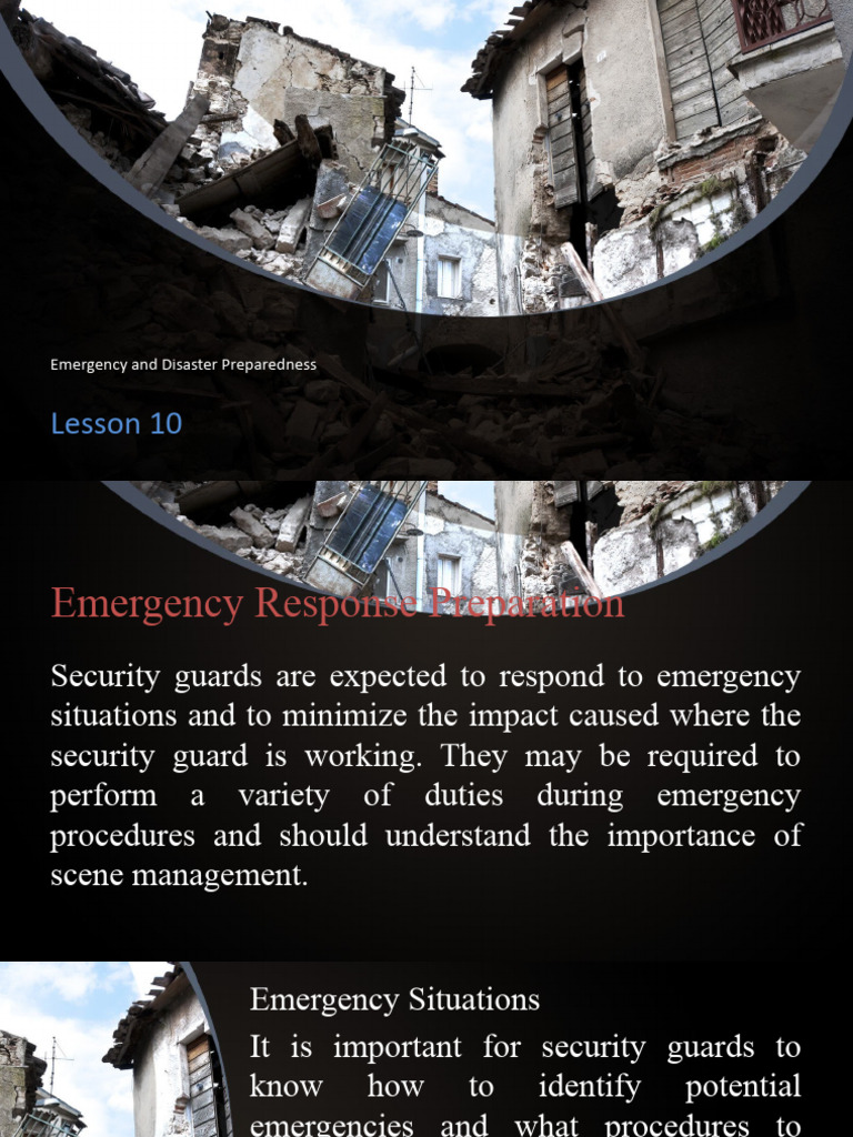 Emergency Response for Security Guards | PDF | Emergency | Fires