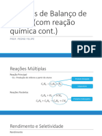 Balanço de Massa Com Reação Cont