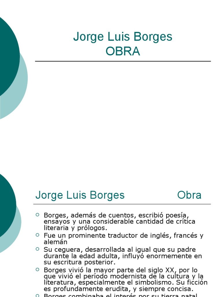 Obras y Temas de Jorge Luis Borges | PDF | Cuentos