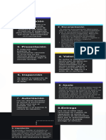 Infografía de Proceso Por Pasos Estilo Técnico Profesional Cuadros de Colores Fondo Negro