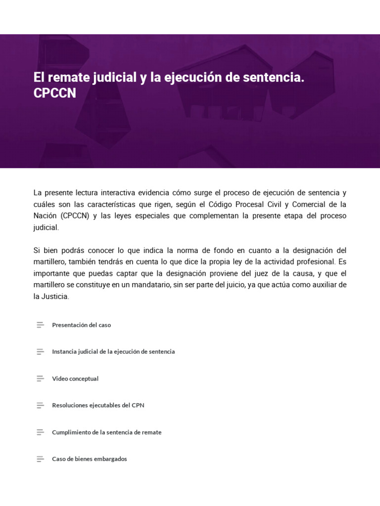 Proceso de Ejecución de Sentencia | PDF | Sentencia (ley) | Ley procesal