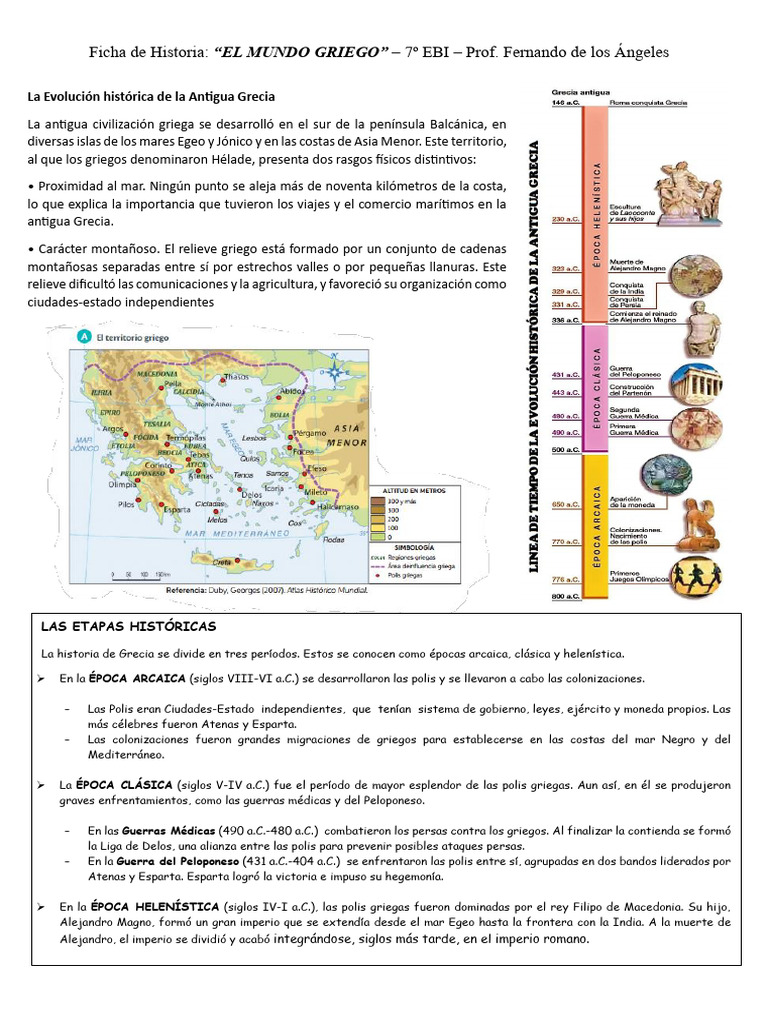 Actividad 1 La Evolución Histórica de La Antigua Grecia | PDF | Antigua ...