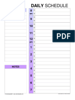 Daily Schedule Portrait Graded Purple