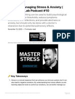 Tools For Managing Stress & Anxiety - Huberman Lab Podcast #10