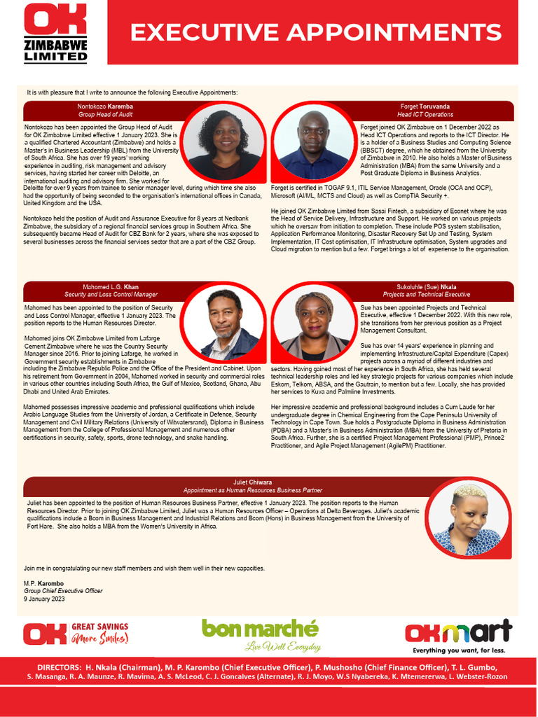 2023 Executive Announcements January Pdf Diploma Economies