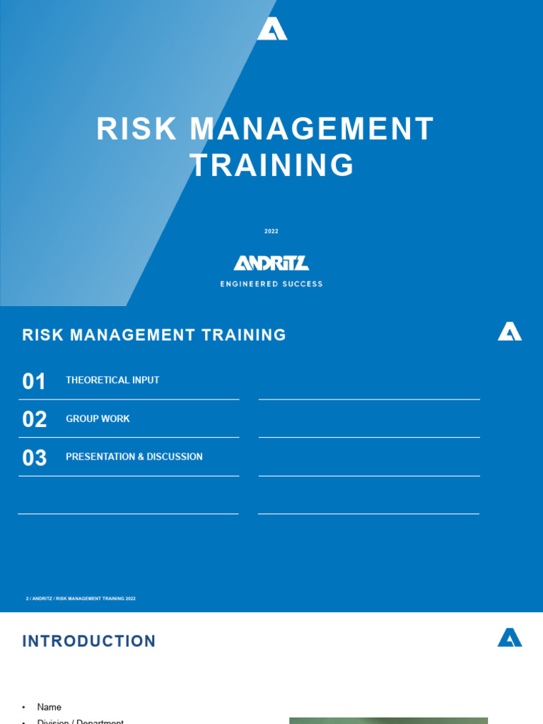 Risk Management Training | PDF | Risk Management | Risk
