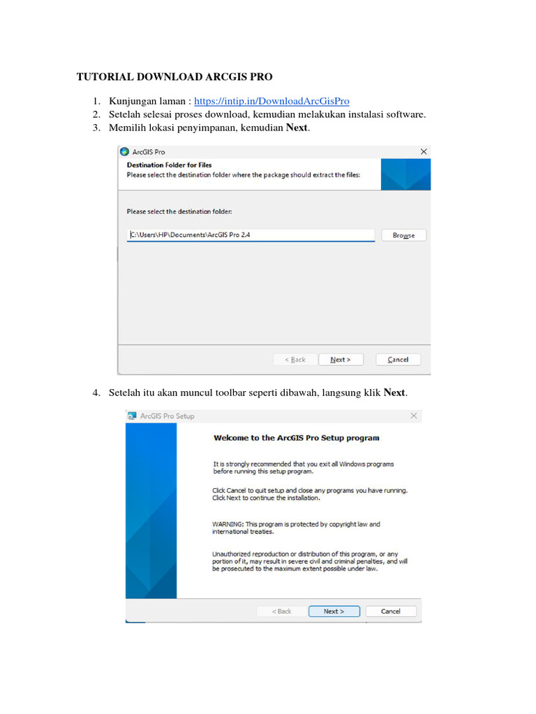 Tutorial instalasi aktivasi lisensi arcgis pro pdf