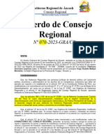 Acr #070 - Admision A Tramite de Suspencion de Gobernador Regional - Indefonso