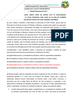 Respostas. Questões Pi - Processual Civl I & Civil Iii