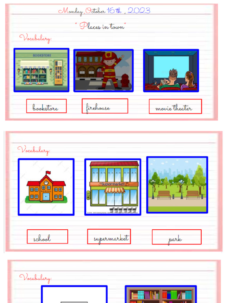 Places in Town | PDF