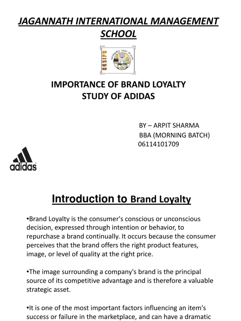 adidas brand loyalty study