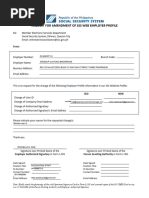 Request For Amendment of Sss Web Employer Profile