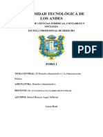 Derecho Administrativo y Administracion Publica (Foro 1)