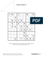 9x9 Easy Sudokutodo