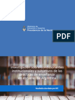 Investigación Sobre Condicionantes Institucionales y Subjetivos - Ministerio de Educación de La Nación 2015