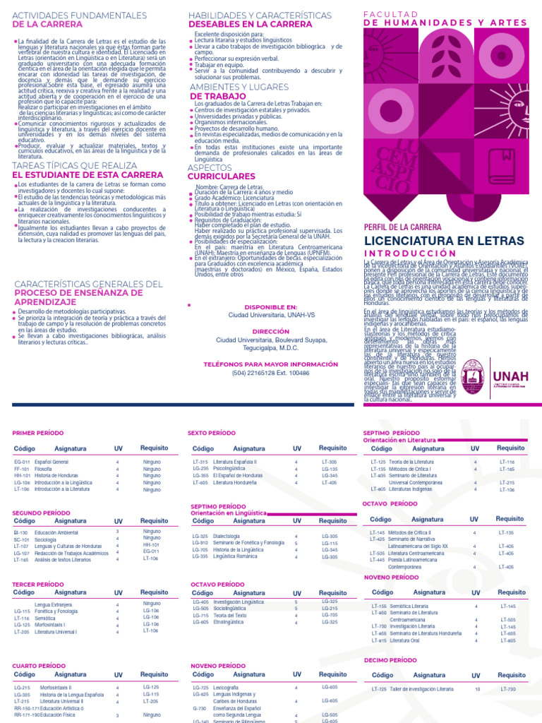 Licenciatura en Letras: Perfil y Oportunidades | PDF | Lingüística ...