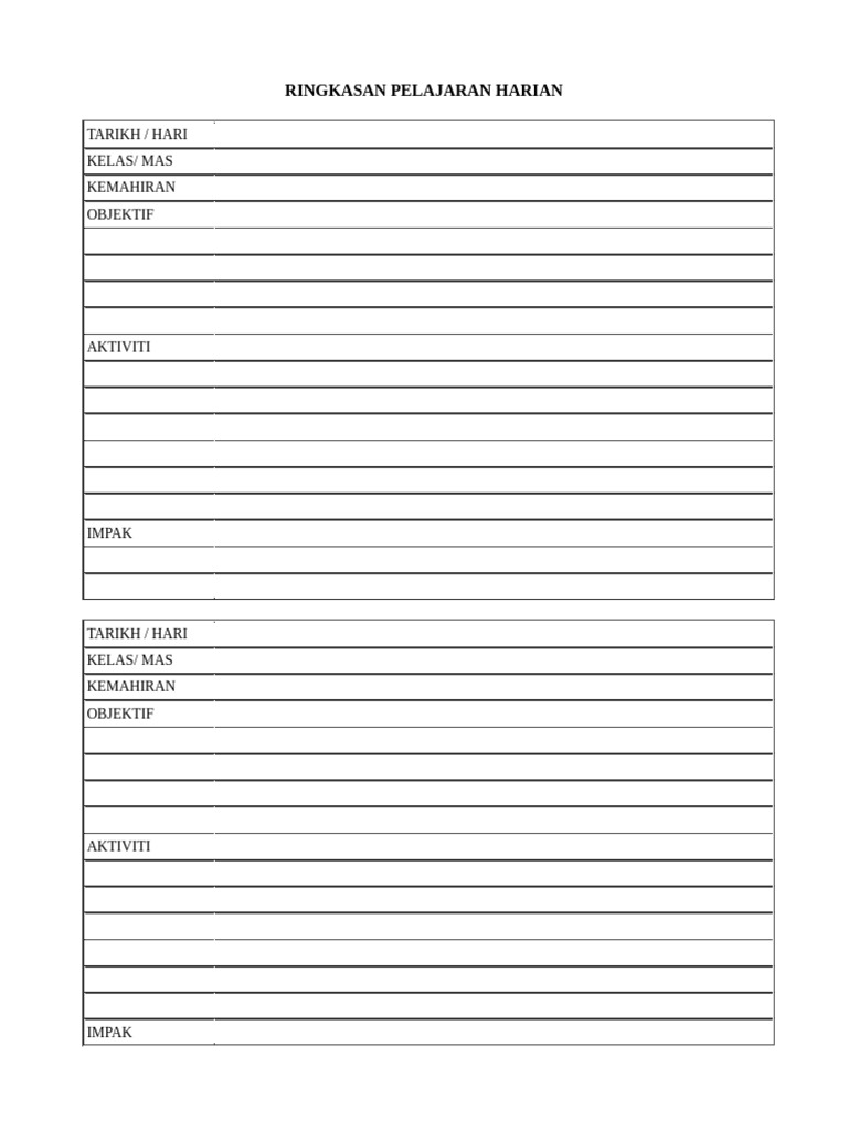 Format RPH | PDF