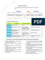 ORACIONES COMPUESTAS Ejercicio Primaria