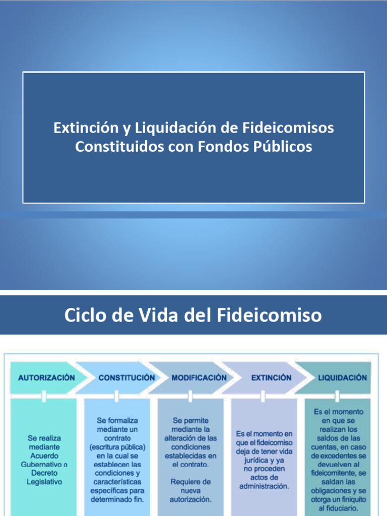 Extincion y Liquidacion de Fideicomisos | PDF | Ley de fideicomiso ...