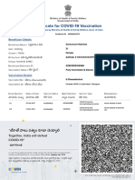 Certificate For COVID-19 Vaccination: Beneficiary Details