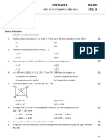 X - Maths - DPT Paper