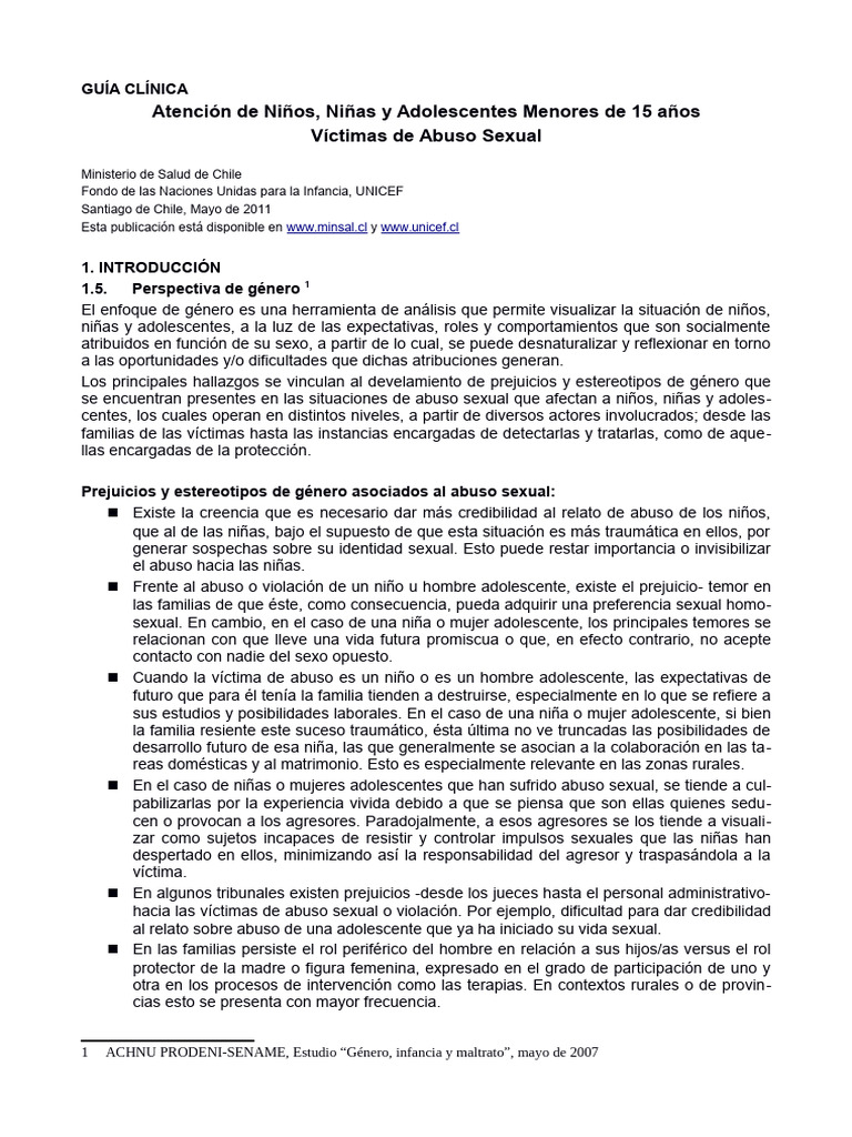 Guía de Atención a Víctimas de Abuso Sexual | PDF | Abuso sexual ...