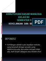 Kebutuhan Dasar Manusia Kelas Xii Semester Ii: Kehilangan Dan Berduka