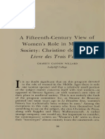 A Fifteenth-Century View of Women's Role in Medieval Society - Christine de Pizan's Livre Des Trois Vertus - Willard