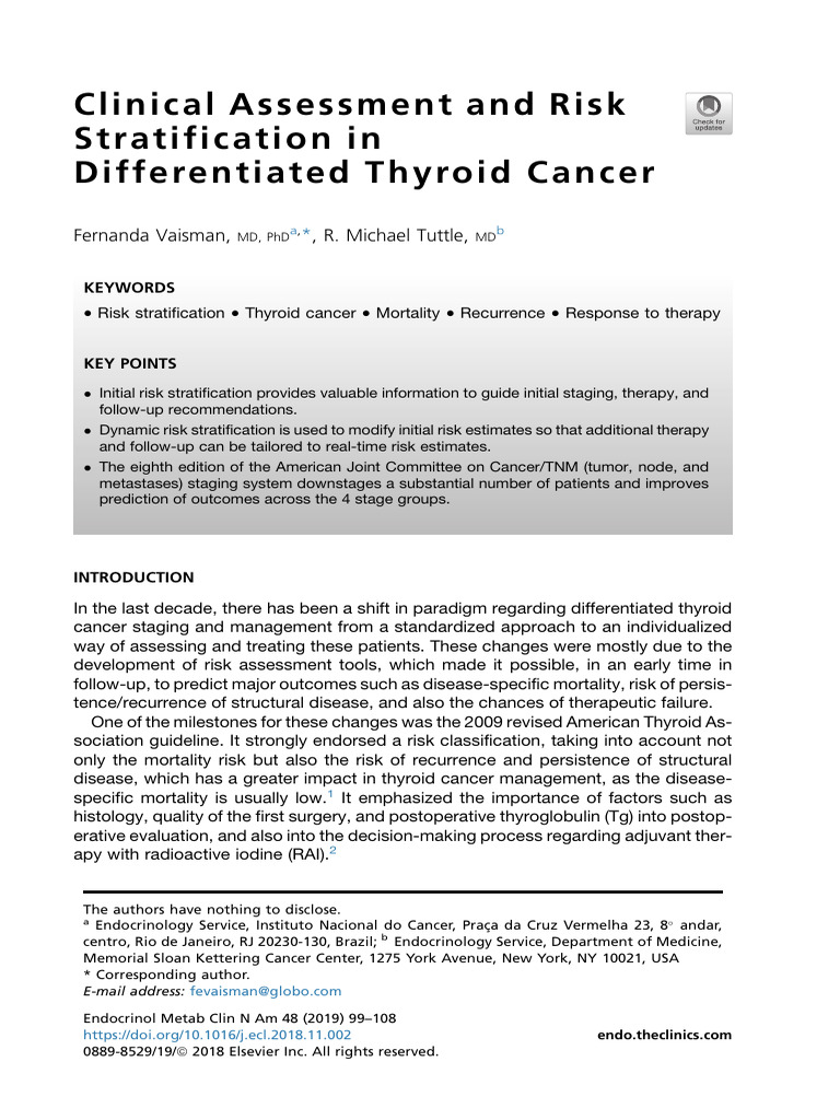 Differentiated Thyroid Cancer | PDF | Metastasis | Cancer