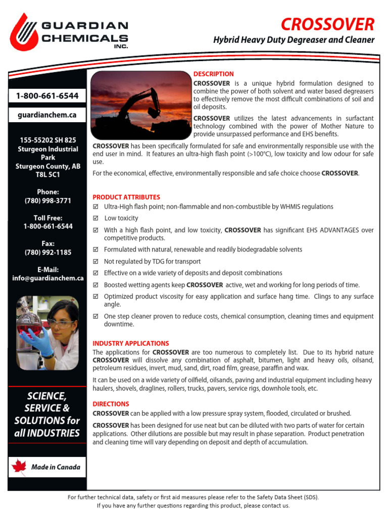 Guardian Cleaner Crossover PDF Oil Sands Petroleum