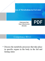 Fed State of Metabolism