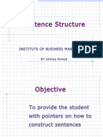 Sentence Structure: Institute of Business Management