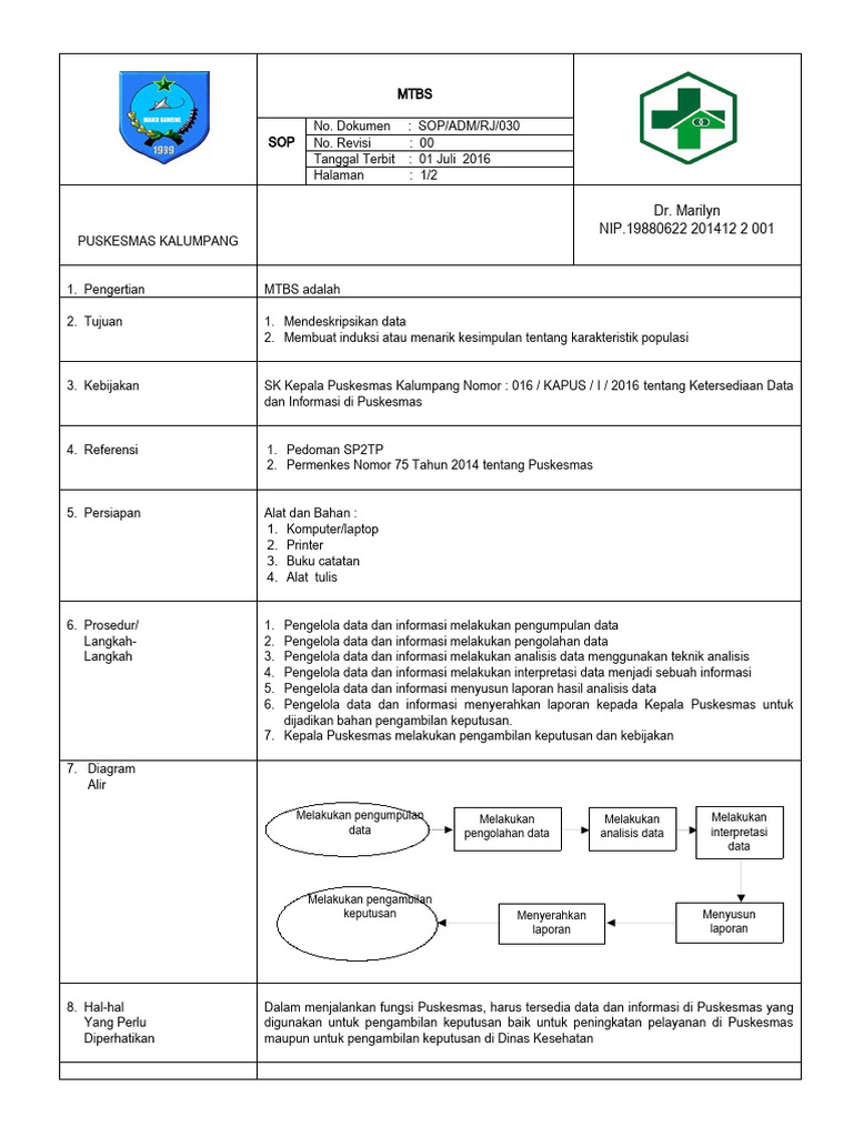 SOP MTBS Puskesmas Kalumpang | PDF | Kesehatan Holistik