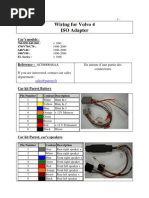 Wiring For Volvo 4 ISO Adapter: Car's Models