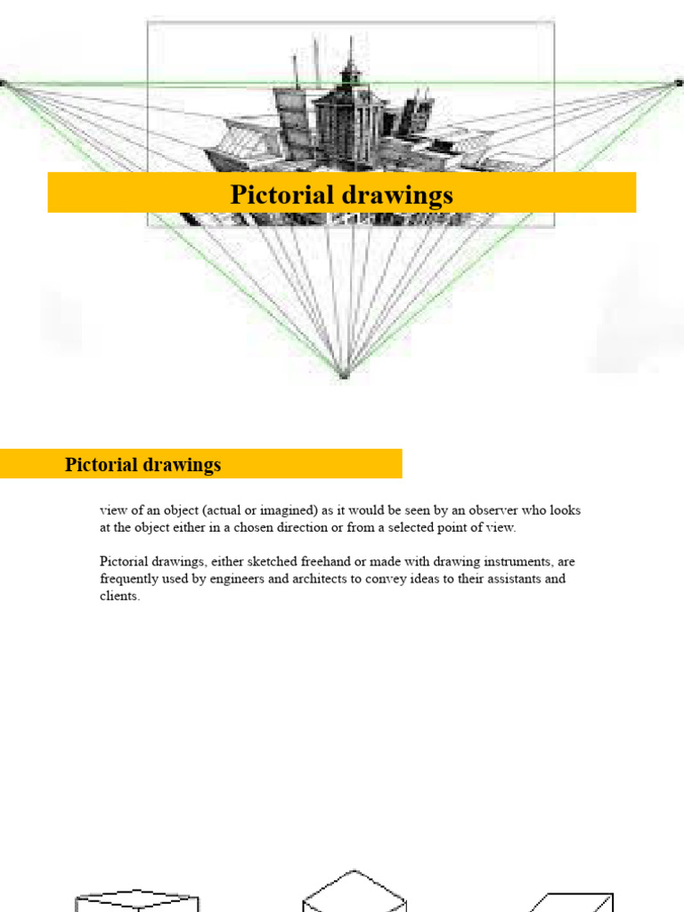 Pictorial Drawings PDF Drawing Perspective (Graphical)