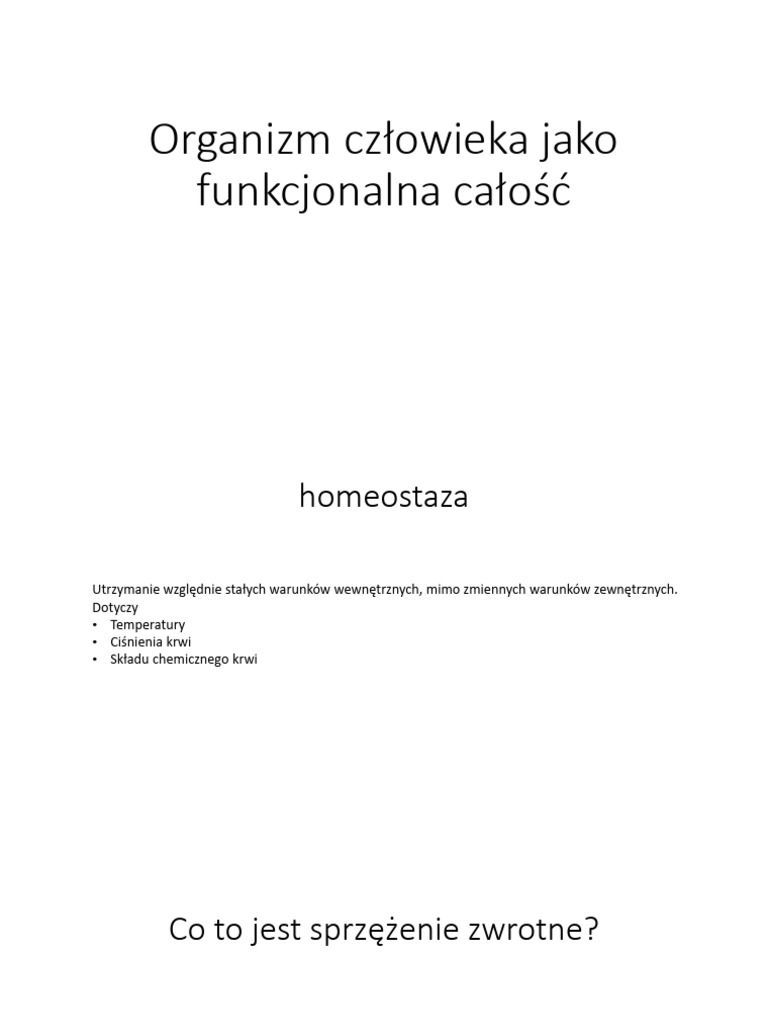 Organizm Człowieka Jako Funkcjonalna Całość Sprawdzian Organizm Człowieka Jako Funkcjonalna Całość. | PDF