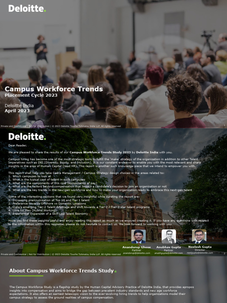 Deloitte India Campus Workforce Trends 2023 | PDF | Cost Of Living ...