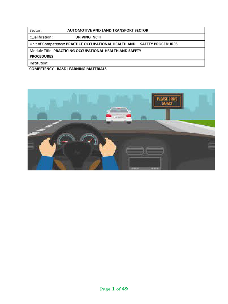 Occupational Health & Safety Procedures | PDF | Hygiene | Occupational ...