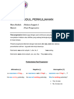 M4 - (Modul) Bahasa Inggris 1 - Past Progressive