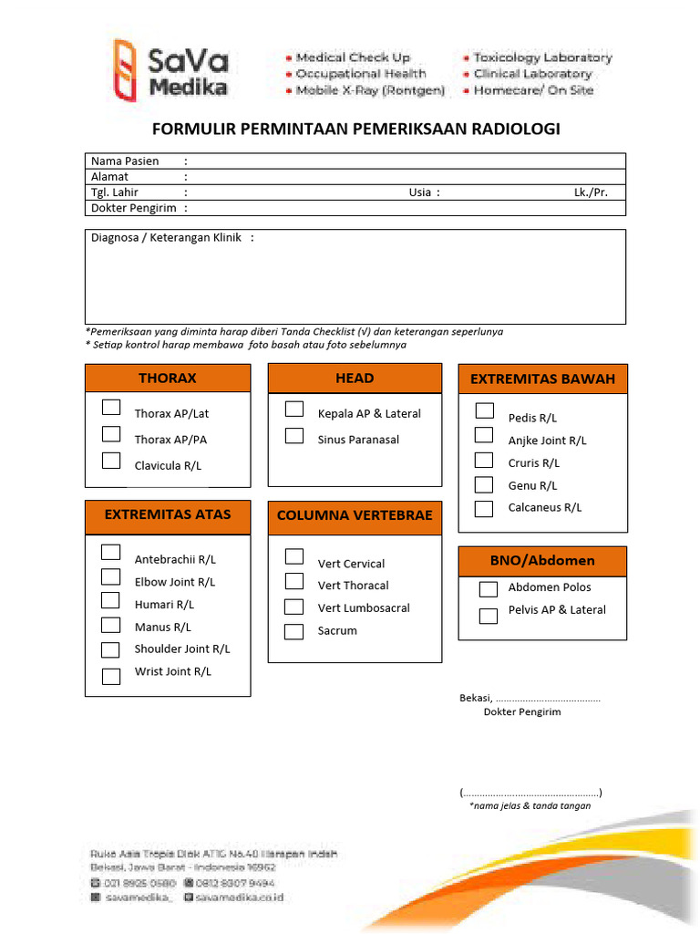 Form Radiologi | PDF