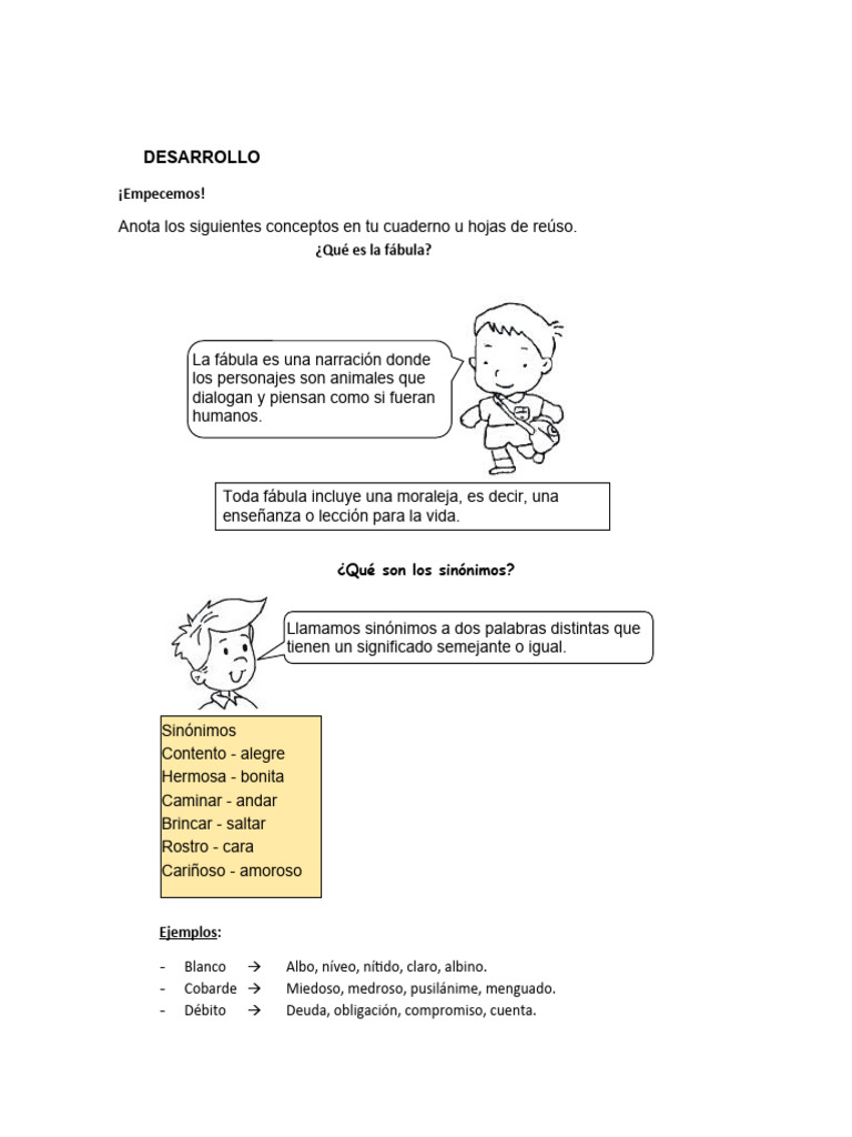DESARROLLO Sinonimo 1 | PDF