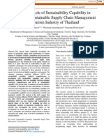 Mediating Role of Sustainability Capability in Determining Sustainable Supply Chain Management in Tourism Industry of Thailand