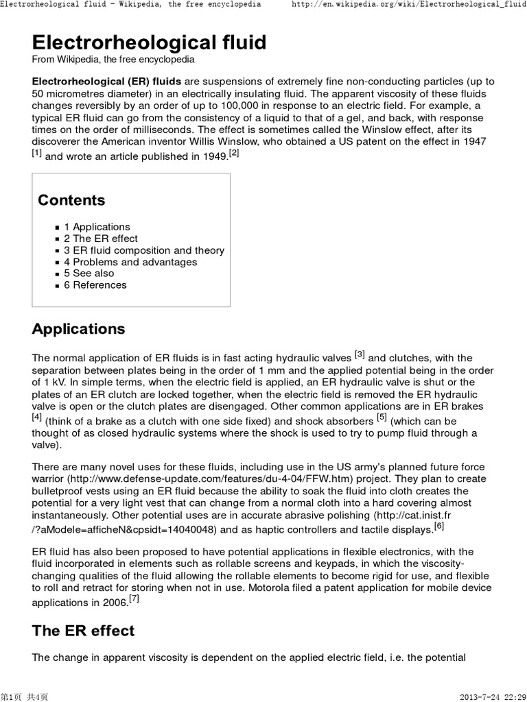 Electrorheological Fluid Wikipedia, The Free Encyclopedia PDF