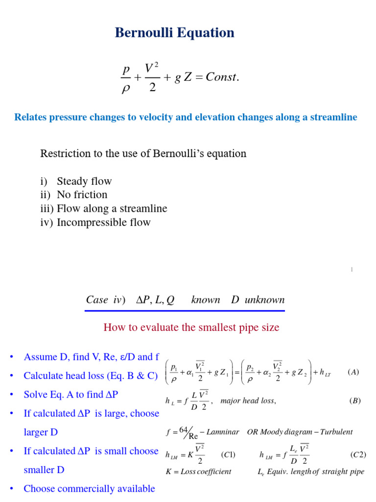 Bernoulli Equation Part 2 PDF Pump Fluid Dynamics